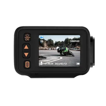 Водонепроницаемая Мотоциклетная Видеорегистраторная камера Заднего вида с двумя объективами USB 2-дюймовый Экран 1080P/720P Видеорегистратор Dashcam С переключателем держателя