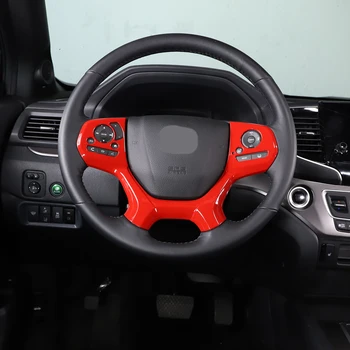 Для Honda Pilot 2015-2022 ABS Матовый черный/Углеродное волокно Кнопка Рулевого колеса Автомобиля Рамка крышка Отделка Наклейки Автомобильные Аксессуары