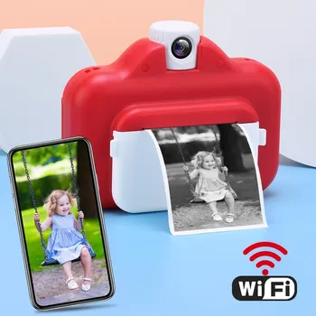 Детская камера WIFI камера мгновенной печати термопринтер Беспроводной WIFI телефонный принтер 32 ГБ карта 1080P HD детская цифровая камера игрушка