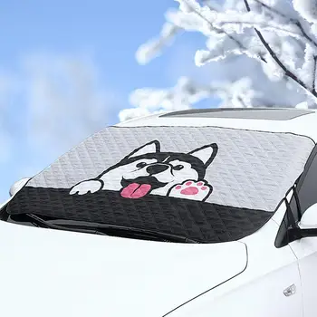 Солнцезащитный козырек, дизайн безопасности, Термолитический Милый автомобильный козырек Husky для зимы, Милый автомобильный козырек Husky для зимы