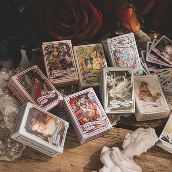 Мини-открытки Yoofun в стиле ретро-сказки, Винтажный материал, Бумага для дневника, Скрапбукинга, Милые Канцелярские принадлежности