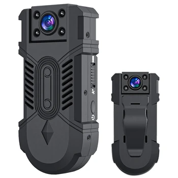 Мини-камера ночного видения 1080P HD, Камера для обнаружения движения, Камера для ношения на теле, Велосипедная Камера с поворотом на 180 °