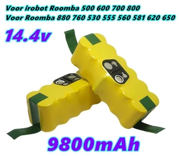 Новый 14,4 В 9800 мАч Сменный NI-Mh Аккумулятор для iRobot Roomba 500 600 700 800 Серии для roomba 880 760 530 555 560 581 620 650