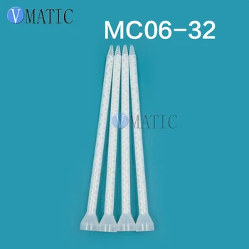 Бесплатная доставка Статический смеситель для пластиковых смол MC06-32 с насадками для смешивания эпоксидных смол Duo Pack (белая сердцевина)