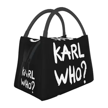 Изготовленные на заказ сумки для ланча с Лозунгом Karl Who Для Мужчин И Женщин, термоохладитель, Изолированный Ланч-бокс для офисных Путешествий