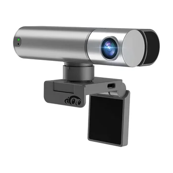 Веб-камера 2K с интеллектуальным датчиком, автоматическим отслеживанием с помощью искусственного интеллекта, управлением жестами, зумом Компьютерная камера для игровых конференций