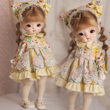 Одежда для куклы BJD 1/6 размера, милое модное кукольное платье в пасторальном стиле, одежда для куклы BJD 1/6 комплекта, аксессуары для куклы (2 пункта)