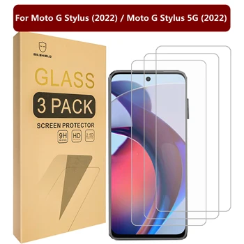 Mr.Shield [3 упаковки] Предназначен для Motorola Moto G Stylus (2022) / Moto G Stylus 5G (2022) [Вырезан для камеры]