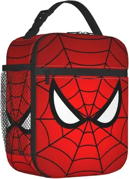 Ланч-бокс с рисунком паука из аниме Большой емкости, изолированная сумка для ланча для женщин, сумки для пикника