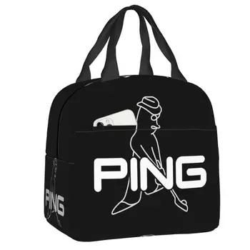 Ланч-бокс с логотипом гольфа, изолированный для женщин, многоразовый теплый кулер, термосумка для ланча, контейнер для пикника для школьной еды, сумки-тоут