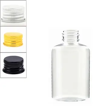 пустая бостонская круглая пластиковая бутылка объемом 120 мл, прозрачная ПЭТ-бутылка с серебристой/золотой/черной алюминиевой крышкой