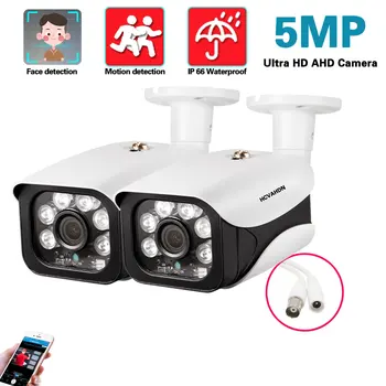 Камера Видеонаблюдения CCD Сенсор 5MP IR-Cut Фильтр AHD Камера Для помещений/Улицы Водонепроницаемый 3,6 мм Объектив Безопасности 5MP Аналоговые камеры Безопасности
