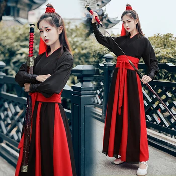 Китайский Народный Танцевальный костюм, Женская Традиционная одежда Ханфу, Женское Платье для сцены Династии Тан, Танцевальный костюм Фехтовальщика