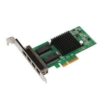 4 Порта PCIe X4 для чипа Intel I350-T4 10/100/1000 Мбит/с Локальная карта Четырехпортовая Серверная Гигабитная карта PCIe Ethernet Челнока
