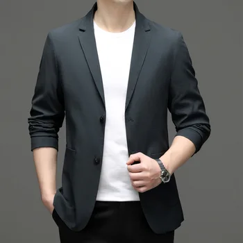 6790-2023 Мужской костюм весенний новый деловой профессиональный мужской пиджак повседневная корейская версия костюма