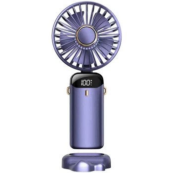 Портативный вентилятор персональный вентилятор 5000 мАч, перезаряжаемый, 5 скоростей со светодиодным дисплеем, регулируется на 90 °