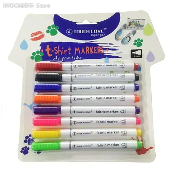 8 шт., текстильная маркерная ручка для рисования, сделай сам, футболка, пигментная ручка для рисования, 8 цветов