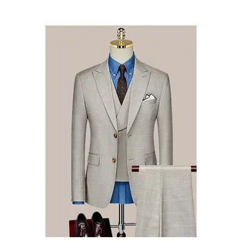 Сшитое на заказ Свадебное платье Жениха, Блейзер, брюки, деловые классические брюки SA05-83999