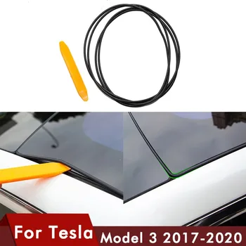 Для автомобиля Tesla Model 3 Комплект для шумоподавления ветра Комплект бесшумных уплотнений для Tesla Model 3 Аксессуары Уплотнительная прокладка для стекла в крыше